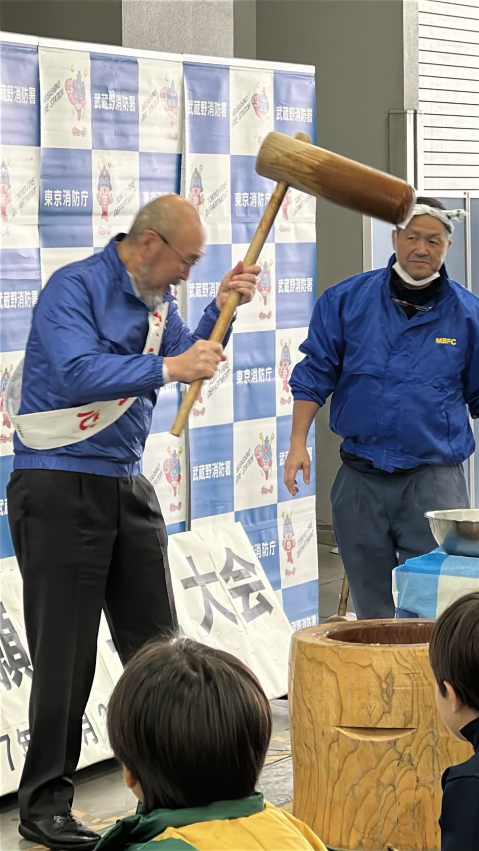 消防署少年団餅つき大会